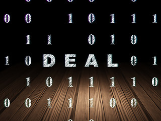 Image showing Finance concept: Deal in grunge dark room