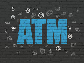 Image showing Money concept: ATM on wall background