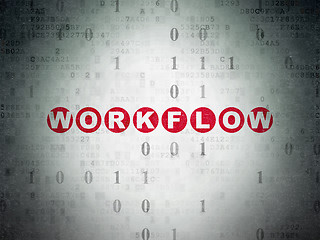 Image showing Finance concept: Workflow on Digital Data Paper background