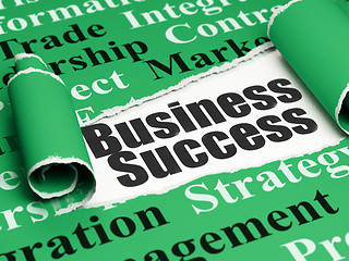 Image showing Business concept: black text Business Success under the piece of  torn paper