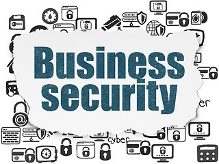 Image showing Privacy concept: Business Security on Torn Paper background