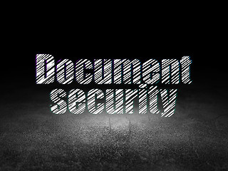 Image showing Privacy concept: Document Security in grunge dark room