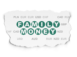 Image showing Money concept: Family Money on Torn Paper background