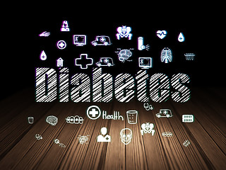 Image showing Healthcare concept: Diabetes in grunge dark room