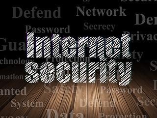 Image showing Security concept: Internet Security in grunge dark room