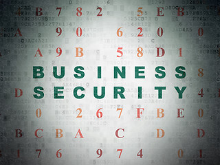 Image showing Security concept: Business Security on Digital Data Paper background