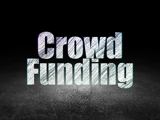 Image showing Business concept: Crowd Funding in grunge dark room