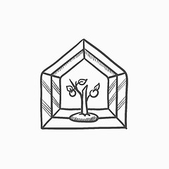 Image showing Greenhouse sketch icon.