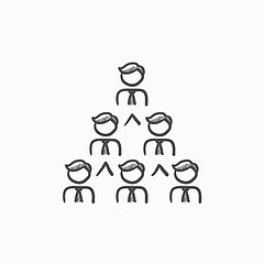Image showing Business pyramid  sketch icon.