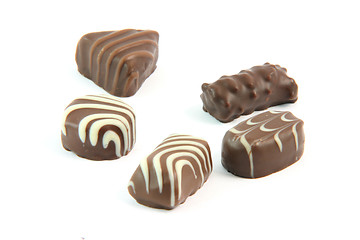 Image showing five chocolates