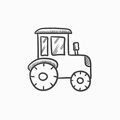 Image showing Tractor sketch icon.