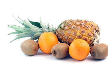 Image showing ananas kiwi oranges