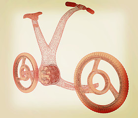 Image showing 3d modern bike concept. 3D illustration. Vintage style.