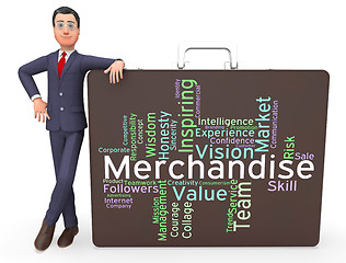 Image showing Merchantise Words Means Sale Stock And Goods