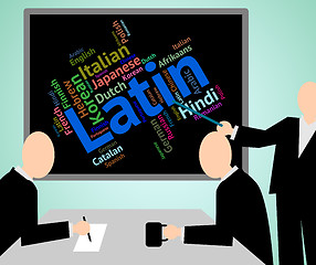 Image showing Latin Language Means Words Communication And Word