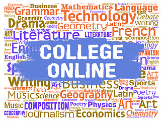 Image showing College Online Shows Web Site And Colleges