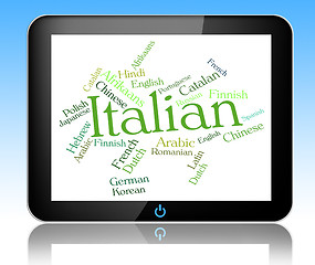 Image showing Italian Language Shows Lingo Translate And International