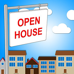 Image showing Open House Means Cheap Offers And Building
