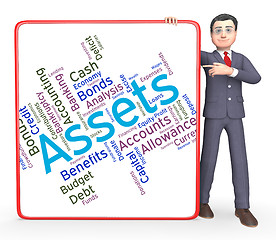 Image showing Assets Words Represents Owned Capital And Holdings
