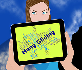 Image showing Hang Gliding Represents Text Glider And Hangglider