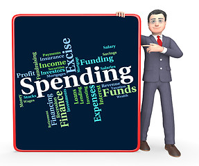 Image showing Spending Word Indicates Words Buying And Text