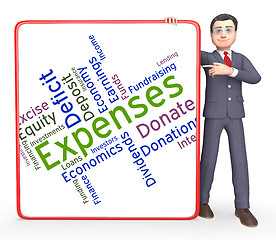 Image showing Expenses Word Represents Outgoing Outlays And Budgeting