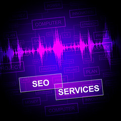 Image showing Seo Services Indicates Help Desk And Business