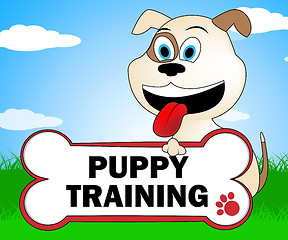 Image showing Puppy Training Represents Instruction Trainers And Canine