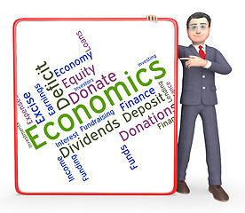 Image showing Economics Word Indicates Economy Economizing And Fiscal