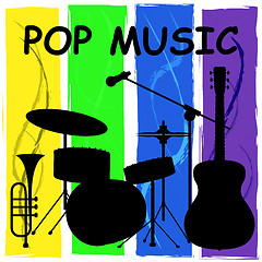 Image showing Pop Music Shows Sound Track And Harmony