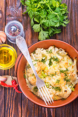 Image showing cauliflower baked with egg