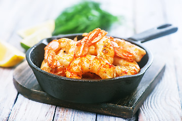 Image showing fried shrimps