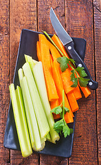 Image showing celery with carrot