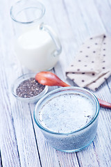 Image showing milk with chia seed