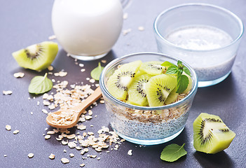 Image showing milk with chia seeds