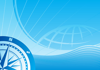 Image showing Blue travel background