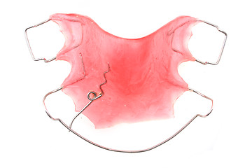 Image showing pink braces isolated\r\n