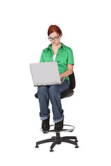 Image showing Girl with a laptop