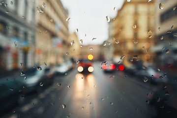 Image showing Rain in  the city