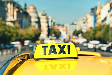 Image showing Taxi car on the street