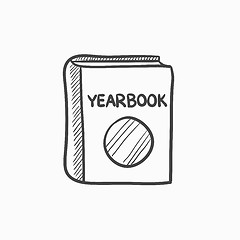 Image showing Yearbook sketch icon.