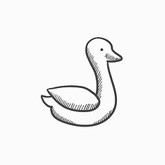 Image showing Duck sketch icon.