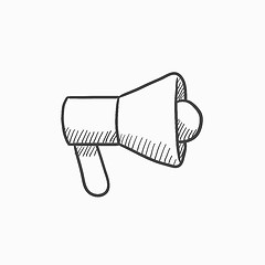 Image showing Megaphone sketch icon.