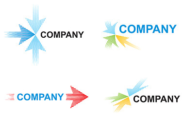 Image showing Logo templates with arrows