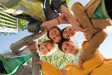 Image showing group of happy teenage friends