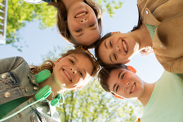 Image showing group of happy teenage friends