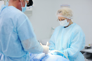 Image showing surgeons do surgery patient