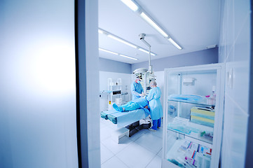 Image showing surgeons do surgery patient