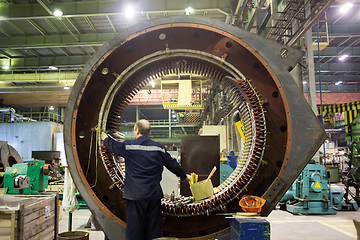 Image showing Stator of a big electric motor