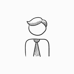 Image showing Businessman sketch icon.